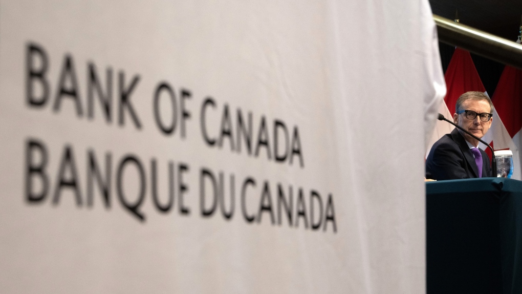 Bank of Canada Governor Tiff Macklem is seen during a news conference following an interest rate announcement, Wednesday, October 25, 2023 in Ottawa. THE CANADIAN PRESS/Adrian Wyld